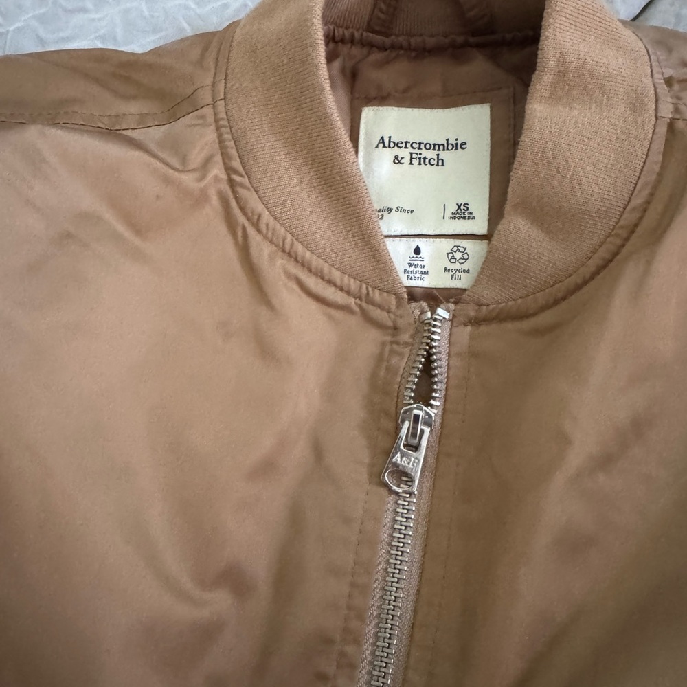 Abercrombie & Fitch Light Brown Bomber Jacket